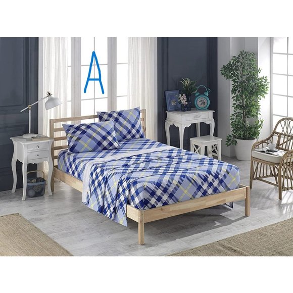 New Flannel Collection-100% Cotton Bed Sheet Set, 2 Sides Brushed for Extra Comf - Picture 6 of 9